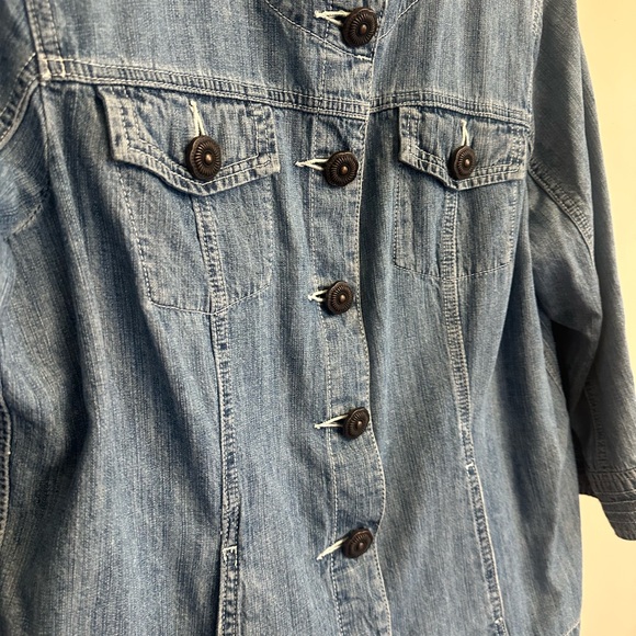 Christopher & Banks Button-Front Denim Jacket Size L - Picture 3 of 5